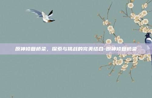 原神修复桥梁,探索与挑战的完美结合-原神修复桥梁
