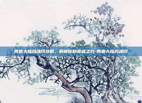 西普大陆风魂印攻略,解锁你的英雄之力-西普大陆风魂印