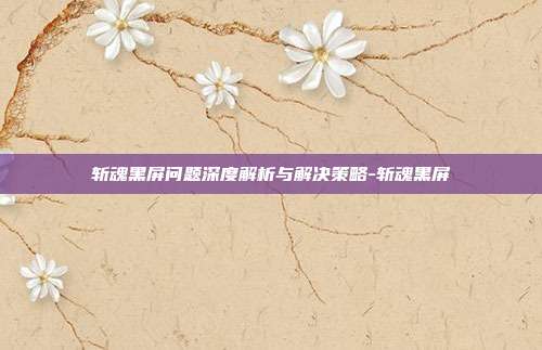 斩魂黑屏问题深度解析与解决策略-斩魂黑屏