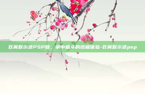苍翼默示录PSP版,掌中格斗的终极体验-苍翼默示录psp