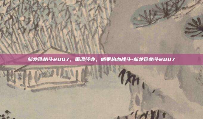 新龙珠格斗2007,重温经典,感受热血战斗-新龙珠格斗2007