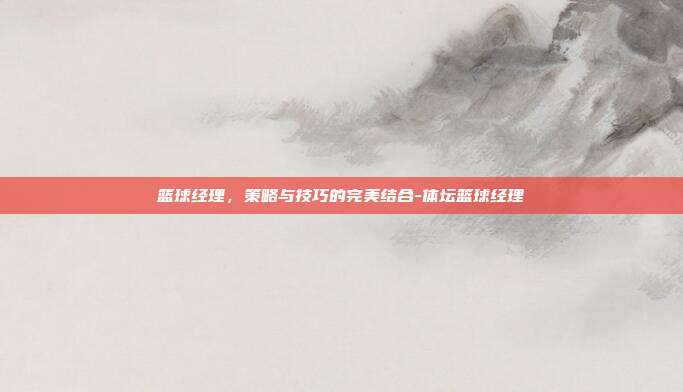 篮球经理,策略与技巧的完美结合-体坛篮球经理