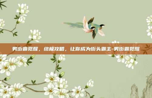 男街霸觉醒,终极攻略,让你成为街头霸主-男街霸觉醒