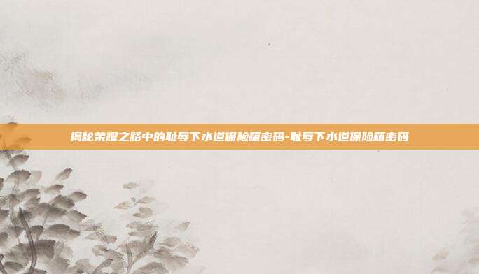 揭秘荣耀之路中的耻辱下水道保险箱密码-耻辱下水道保险箱密码