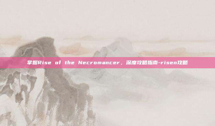 掌握Rise of the Necromancer,深度攻略指南-risen攻略