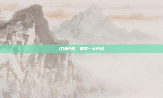 打猎汽枪,最后一支汽枪