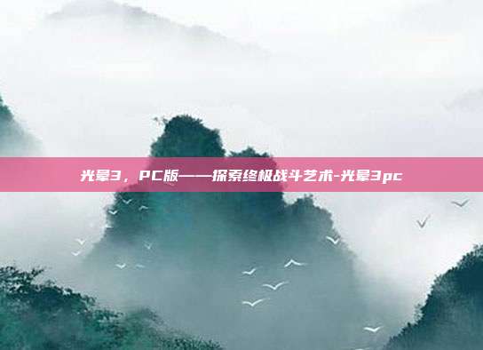 光晕3,PC版——探索终极战斗艺术-光晕3pc